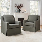 Rustic-Style Swivel Rocking Chair
