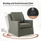 Rustic-Style Swivel Rocking Chair