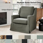 Rustic-Style Swivel Rocking Chair