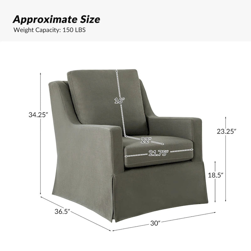 Rustic-Style Swivel Rocking Chair