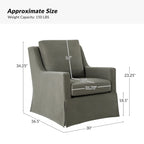 Rustic-Style Swivel Rocking Chair