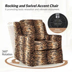 Rustic-Style Swivel Rocking Chair