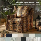 Rustic-Style Swivel Rocking Chair
