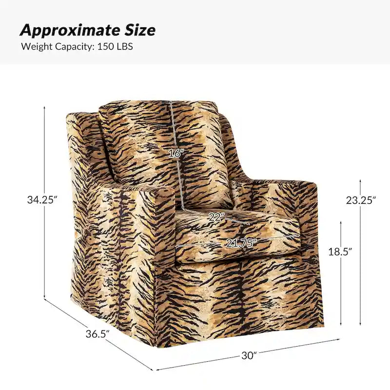 Rustic-Style Swivel Rocking Chair