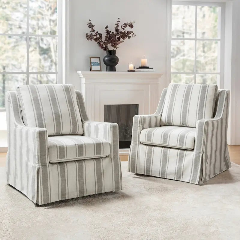 Rustic-Style Swivel Rocking Chair