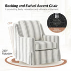 Rustic-Style Swivel Rocking Chair