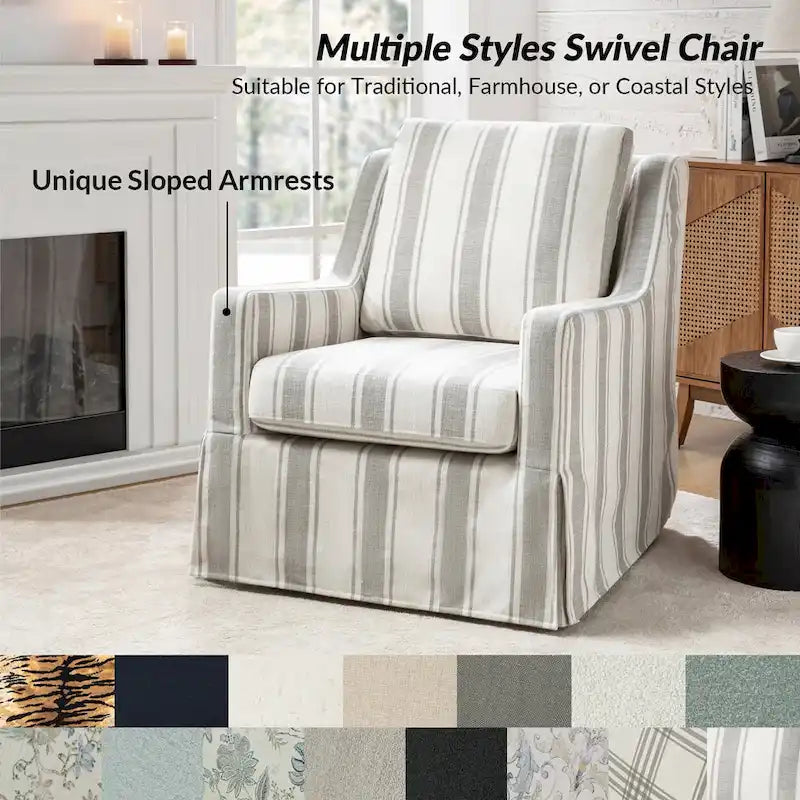 Rustic-Style Swivel Rocking Chair