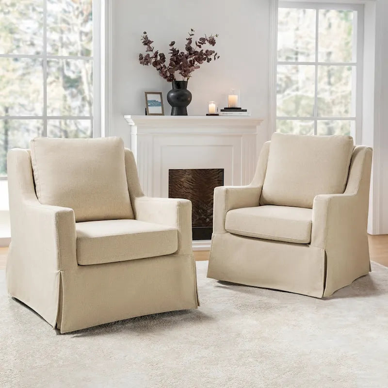 Rustic-Style Swivel Rocking Chair