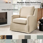 Rustic-Style Swivel Rocking Chair