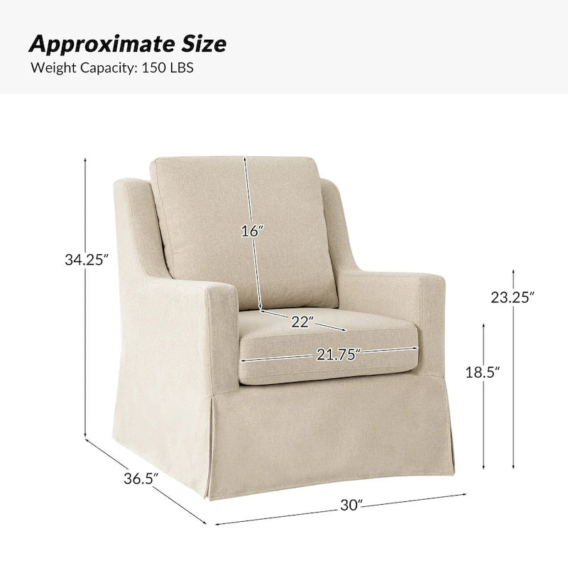 Rustic-Style Swivel Rocking Chair