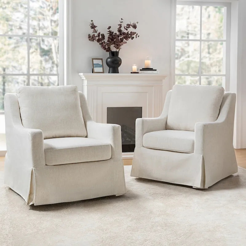 Rustic-Style Swivel Rocking Chair