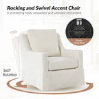 Rustic-Style Swivel Rocking Chair