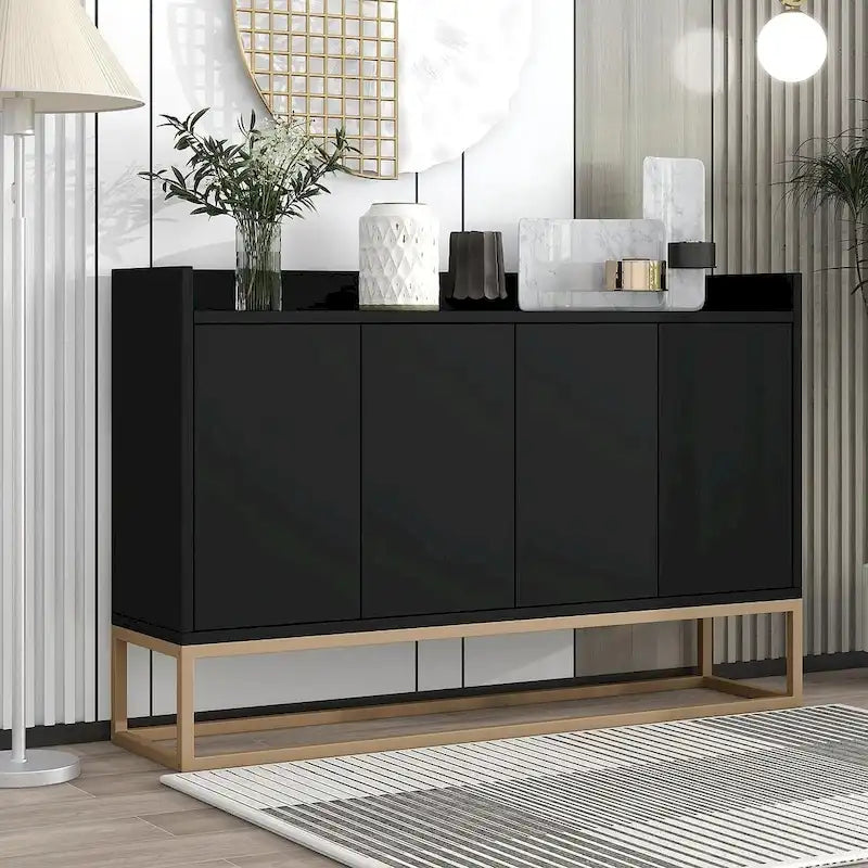 47.2 Modern 4 Door Buffet with Metal Base