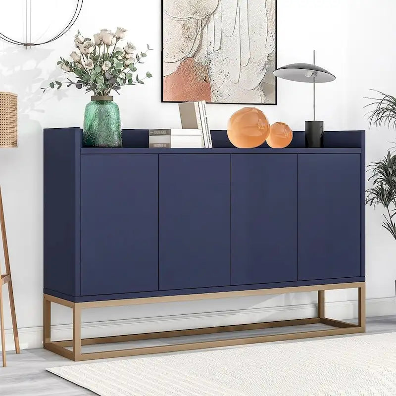 47.2 Modern 4 Door Buffet with Metal Base