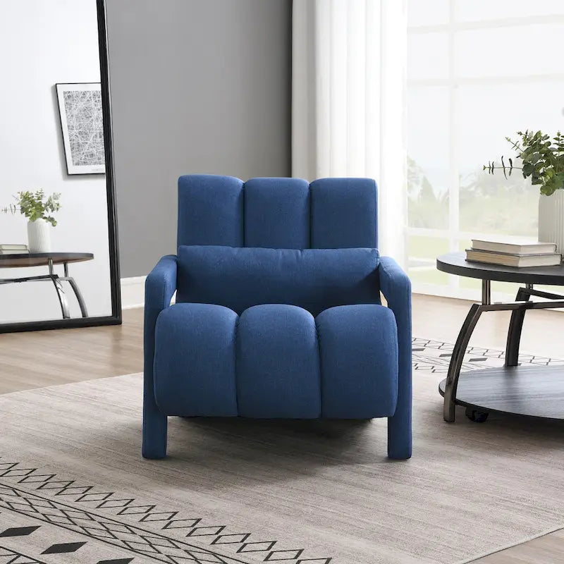 Modern Linen-Upholstered Accent Chair