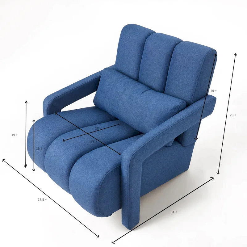 Modern Linen-Upholstered Accent Chair
