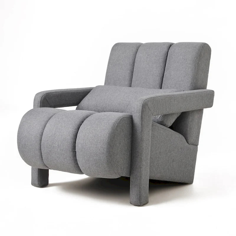 Modern Linen-Upholstered Accent Chair