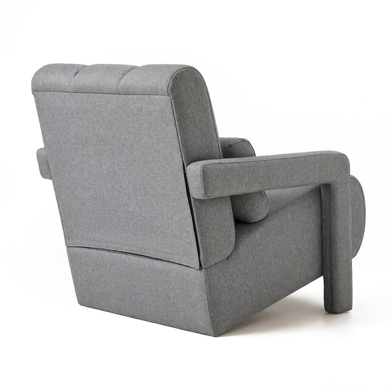 Modern Linen-Upholstered Accent Chair