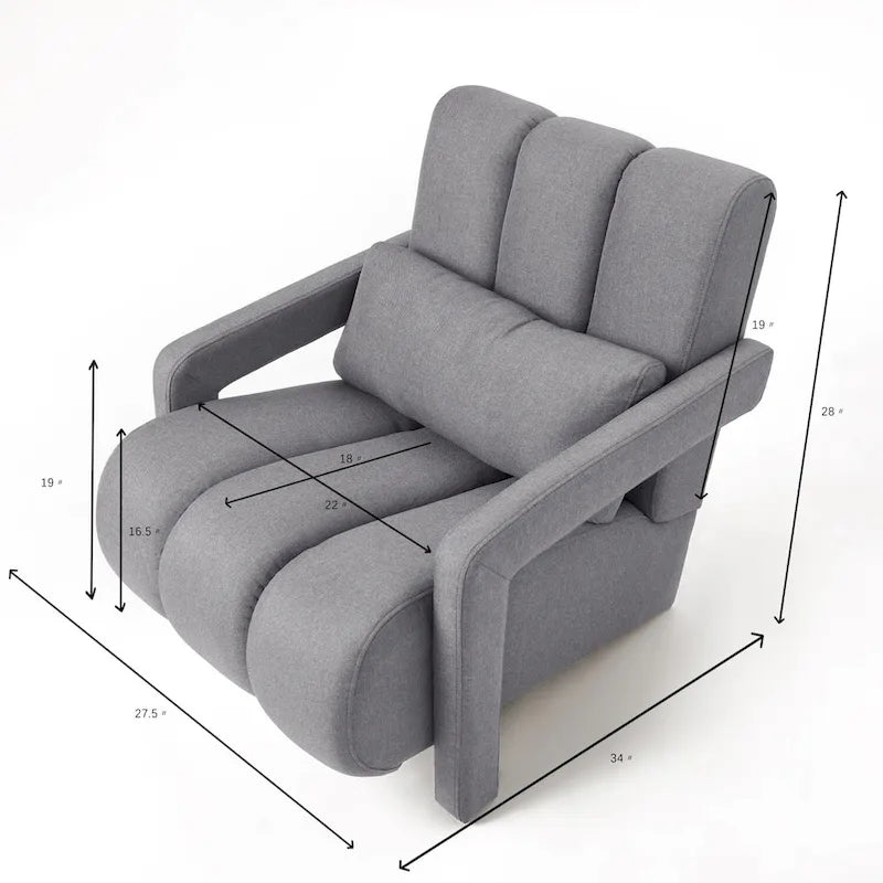 Modern Linen-Upholstered Accent Chair
