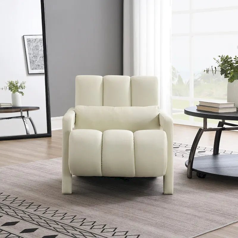 Modern Linen-Upholstered Accent Chair