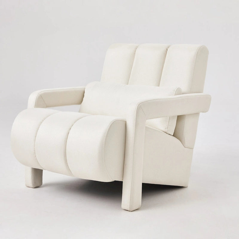 Modern Linen-Upholstered Accent Chair