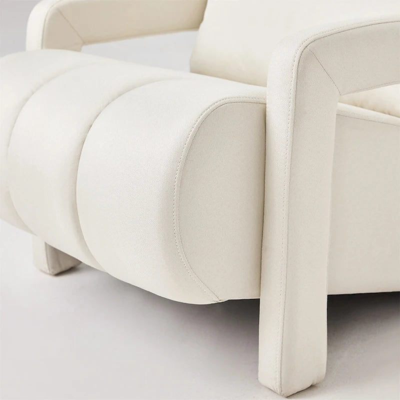 Modern Linen-Upholstered Accent Chair