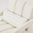 Modern Linen-Upholstered Accent Chair
