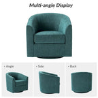 Fauteuil Cuenca moderne en tissu avec piètement pivotant