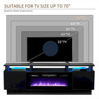Meuble TV cheminée de 70 po avec foyer électrique de 36 po