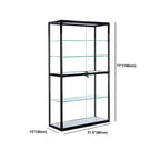 Vitrine rectangulaire contemporaine en verre noir