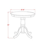 East West Furniture Eden - Table à manger ronde en bois avec piètement central, coloris Buttermilk et Cherry