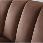 Canapé convertible de salon en tissu matelassé avec dossier cannelé