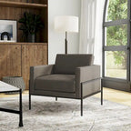 Fauteuil club moderne HomePop rembourré avec cadre en métal