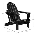 Chaise Adirondack pliante, chaises longues de plage en plastique HDPE toutes saisons pour terrasse et mobilier de jardin