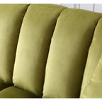 Canapé convertible de salon en tissu matelassé avec dossier cannelé