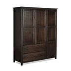 Grain Wood Furniture Armoire Shaker en bois à 3 portes - 60x72x22