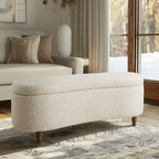 Banc de rangement rabattable INK+IVY Bailey Taupe Boucle