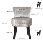 Tabouret de Coiffeuse en Bois Massif de 69,85 cm de haut - 69,85 H X 48,26 L X 29,97 P