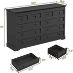 Commode à 10 tiroirs, grande commode à 55 tiroirs en bois et chiffonnier
