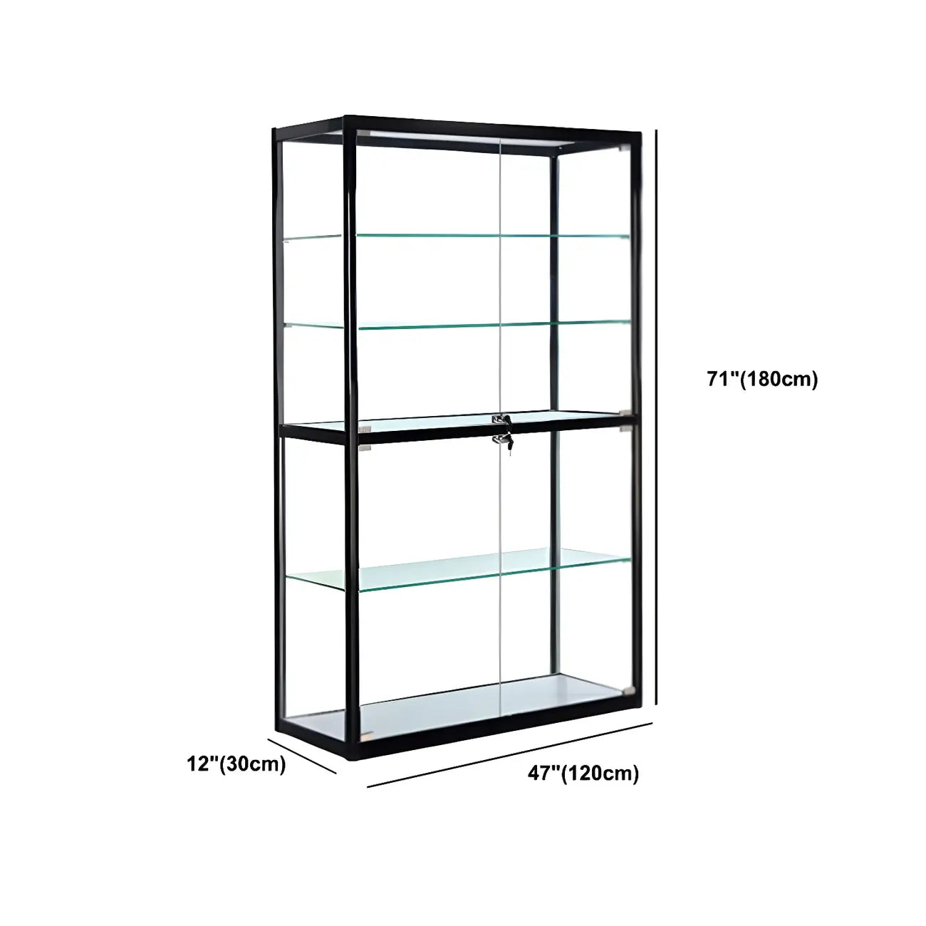 Vitrine rectangulaire contemporaine en verre noir