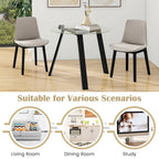 Table de salle à manger ronde en verre Costway 36" pour 4 personnes avec plateau en verre trempé - Voir détails