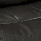 Causeuse inclinable électrique en cuir véritable avec espace de rangement et port de charge USB pour salon