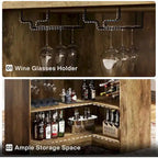 Meuble de bar d'angle avec porte-verres pour pub à domicile