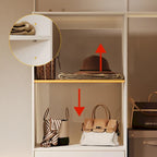Armoire d'angle avec 2 tringles, un porte-pantalons et un rangement à chaussures