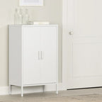 Armoire de rangement métallique à 2 portes avec étagères réglables