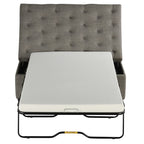 Pouf lit pliant, pouf de 126 cm avec lit pliant, pouf-lit convertible avec matelas à mémoire de forme et design capitonné