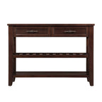 Table console de 42 po avec tiroirs et étagères à niveaux