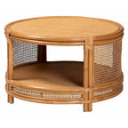 Table basse bali & pari Louis, rotin marron naturel, style bohème moderne