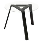 Table de salle à manger ronde en verre Costway 36" pour 4 personnes avec plateau en verre trempé - Voir détails