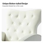 Chaise touffetée Abadiana avec accent et piètement en métal